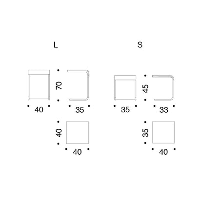 Mesa auxiliar Farallon Side Table 70cm de Altura by Yves Béhar - Danese Milano